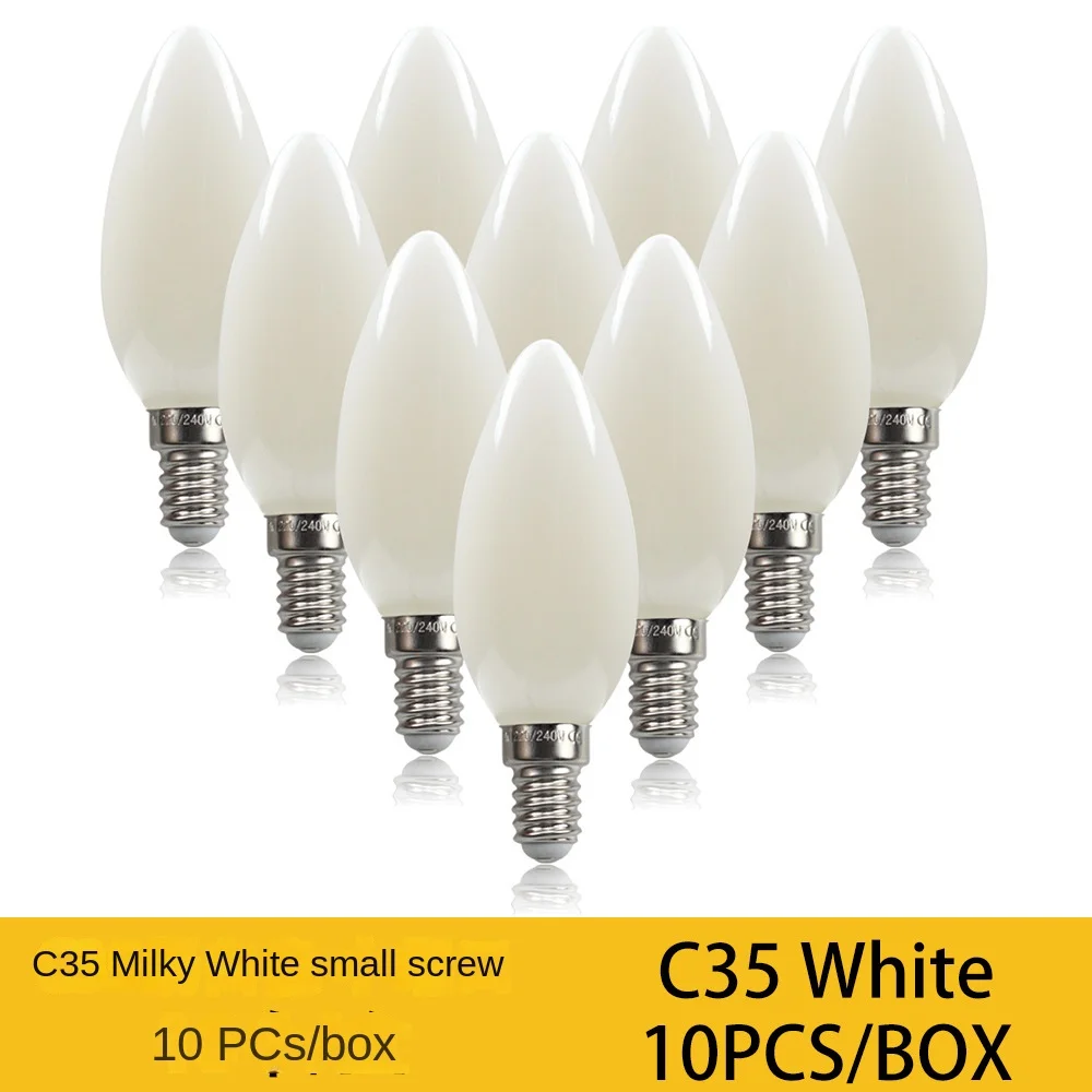 

Светодиодная лампа в стиле ретро с регулируемой яркостью, Е14, 220 В, 110 В, 4 Вт, 6 Вт, теплый белый свет, лампы накаливания 2700K для люстры