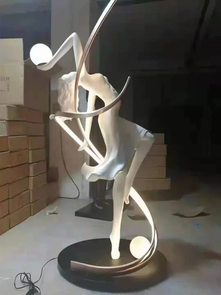 Художественная Скульптура Напольная Лампа дизайнерский зал для выставок в отеле