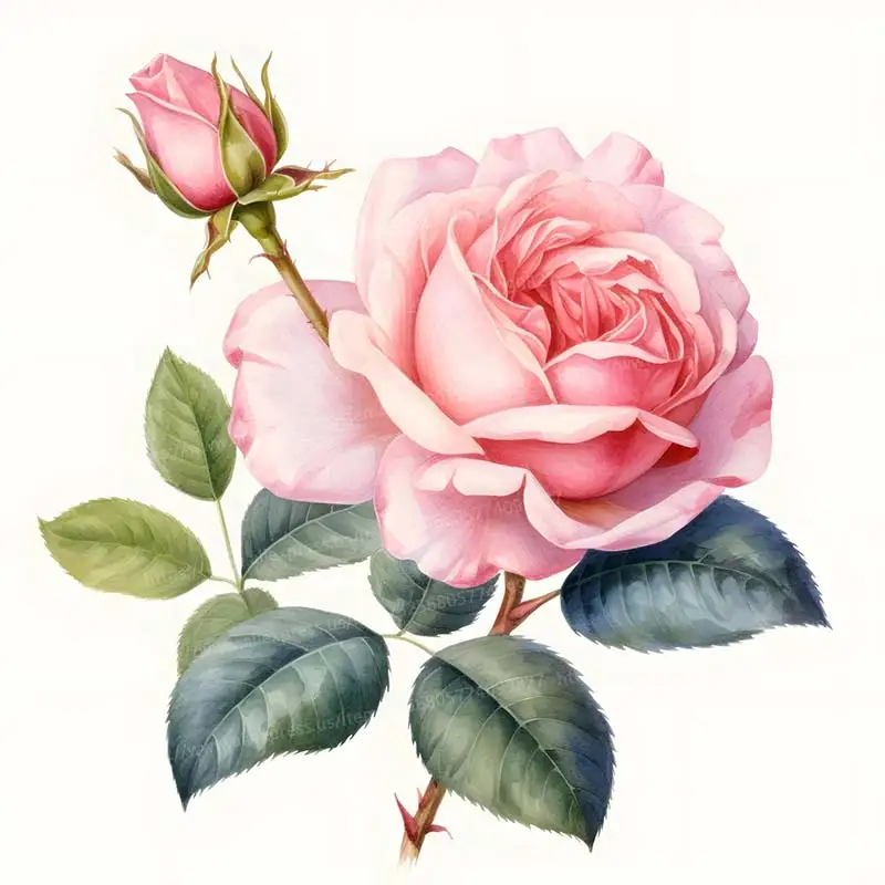 

Настенная наклейка акварельные розы PVC S352