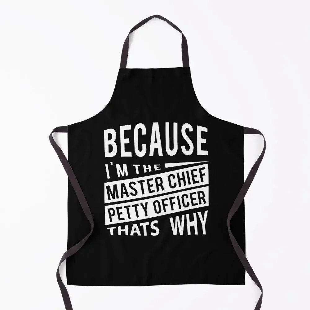 Фартук Потому что я главный мастера Petty Officer MCPO Парикмахерские женские платья