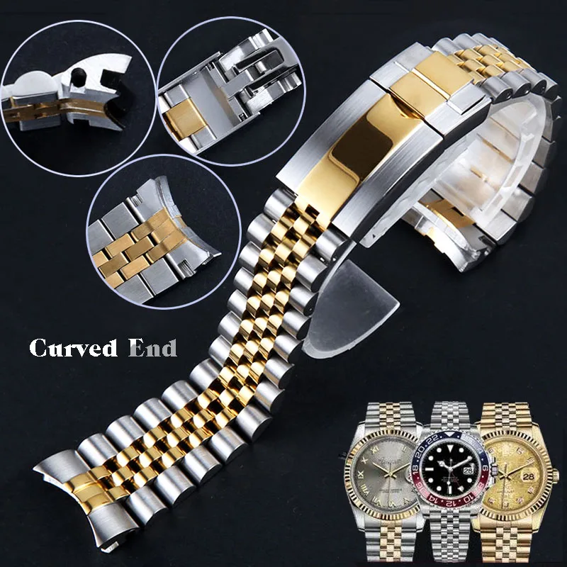 

Аксессуары для часов, роскошный браслет 20 мм для Rolex DAYTONA SUBMARINER Water Ghost SUP GMT, однотонный стальной ремень, мужской браслет с логотипом