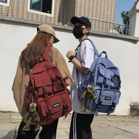 teenager laptop backpack multifunctional women men canvas school bag high quality student backpacks boy girl fashion schoolbag