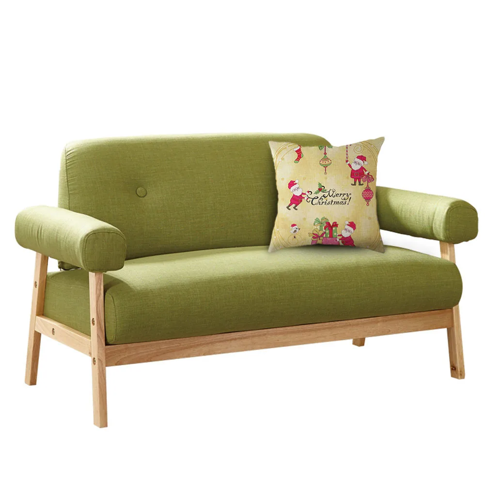 

Throw Christmas Pillow Cover Custom Christmas Snowing Printed Pillowcase for Office Cushion Cover Home Sofa Ornaments