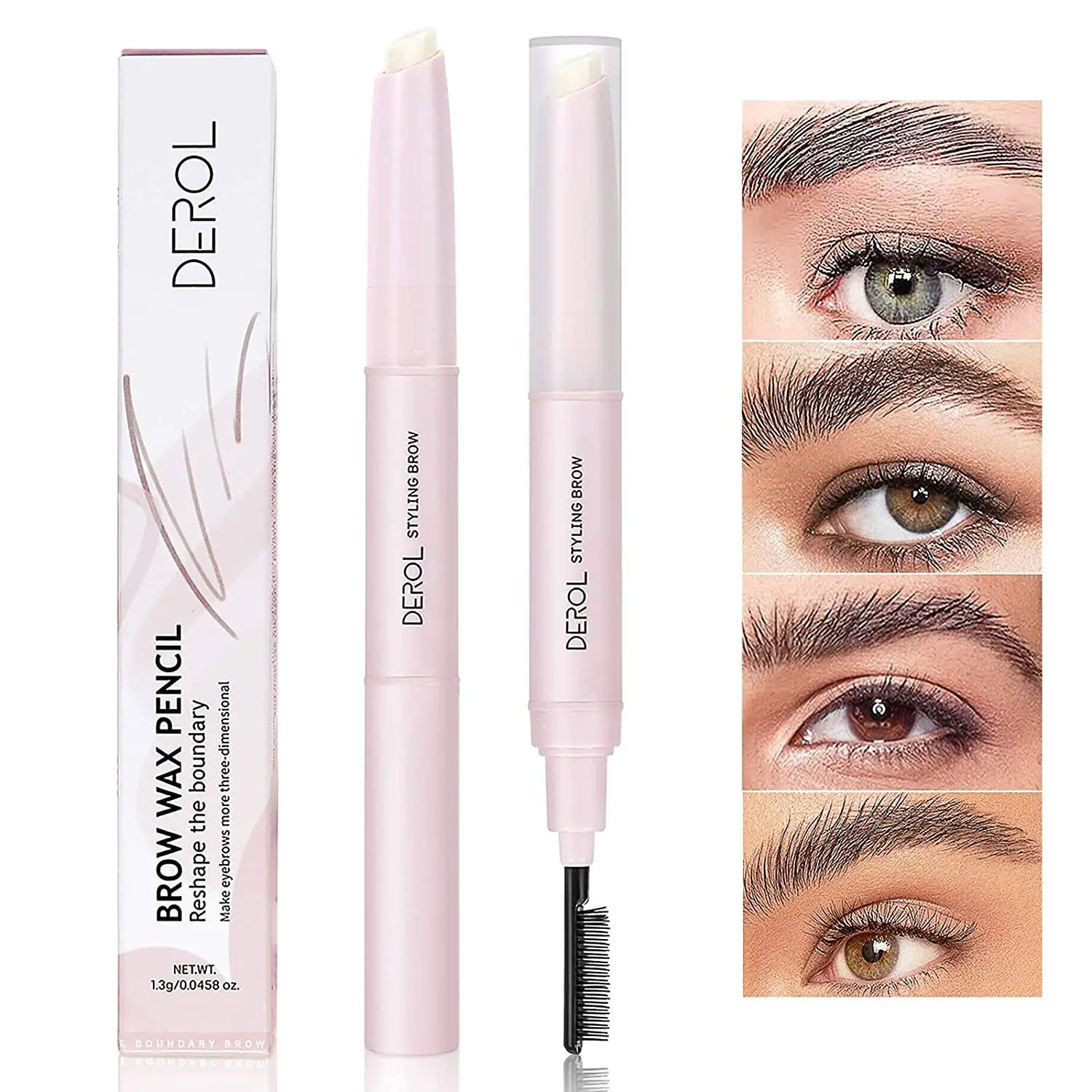 

For Wild Natural Brows Lasting 3D Feathery Brows Reshape Brow Boundary Double-headed Eyebrow Styling Wax Makeup Balm