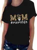 new mom life leopard t shirt clothing tops summer aesthetics graphic short sleeve korean t shirts female camisetas mujer