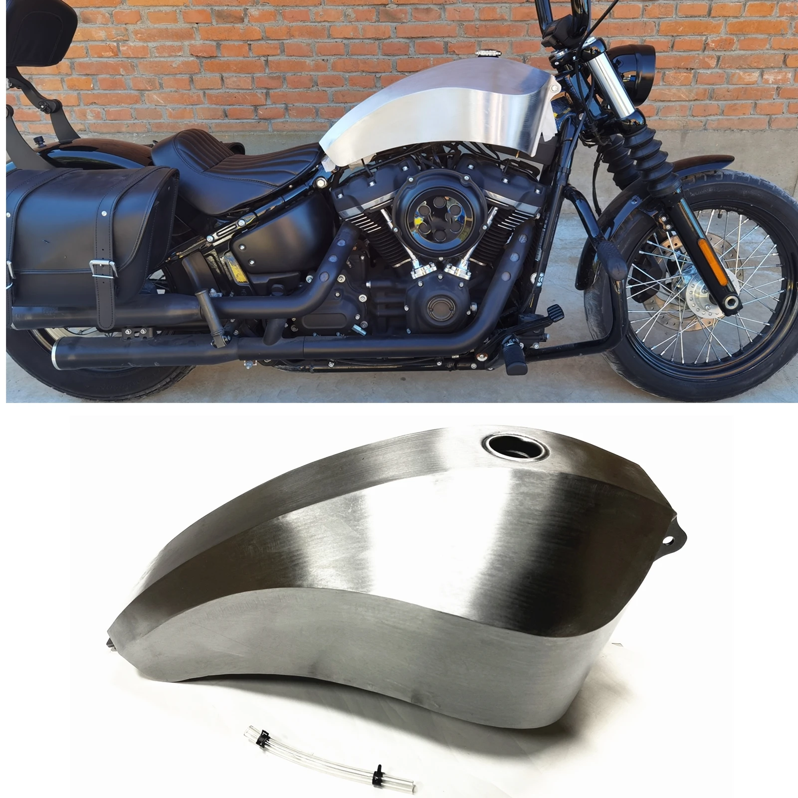 Серебряный газовый топливный бак для Harley Davidson Softail 2018-2019 2020 2021 2022 2023