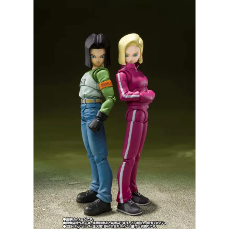 Фото В наличии Bandai SHF Dragon Ball Super Android 17 Universe Survival Saga Ver. Коллекционная подвижная фигурка в масштабе 1/12 №5