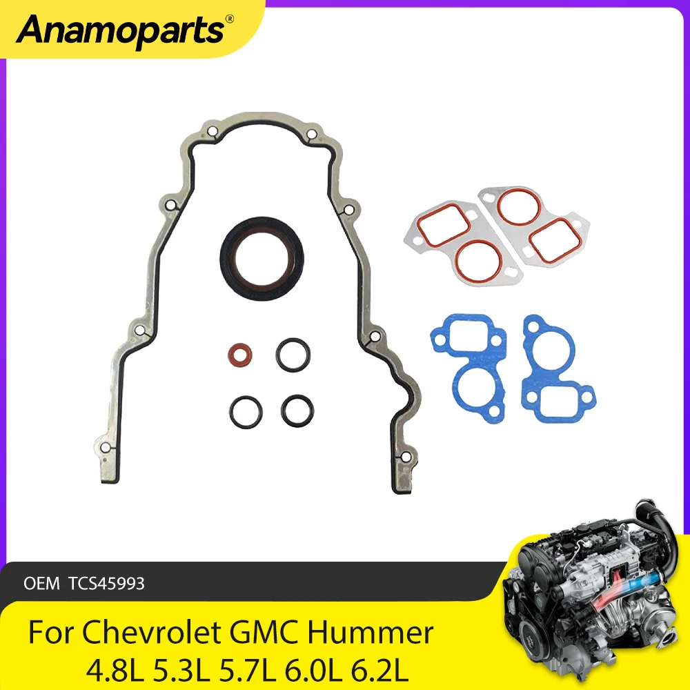 

Детали двигателя, комплект прокладок крышки ГРМ для Chevrolet Camaro GMC Canyon Hummer Pontiac Cadillac 4,8 л 5,3 л 5,7 л 6,0 л 6,2 л TCS45993