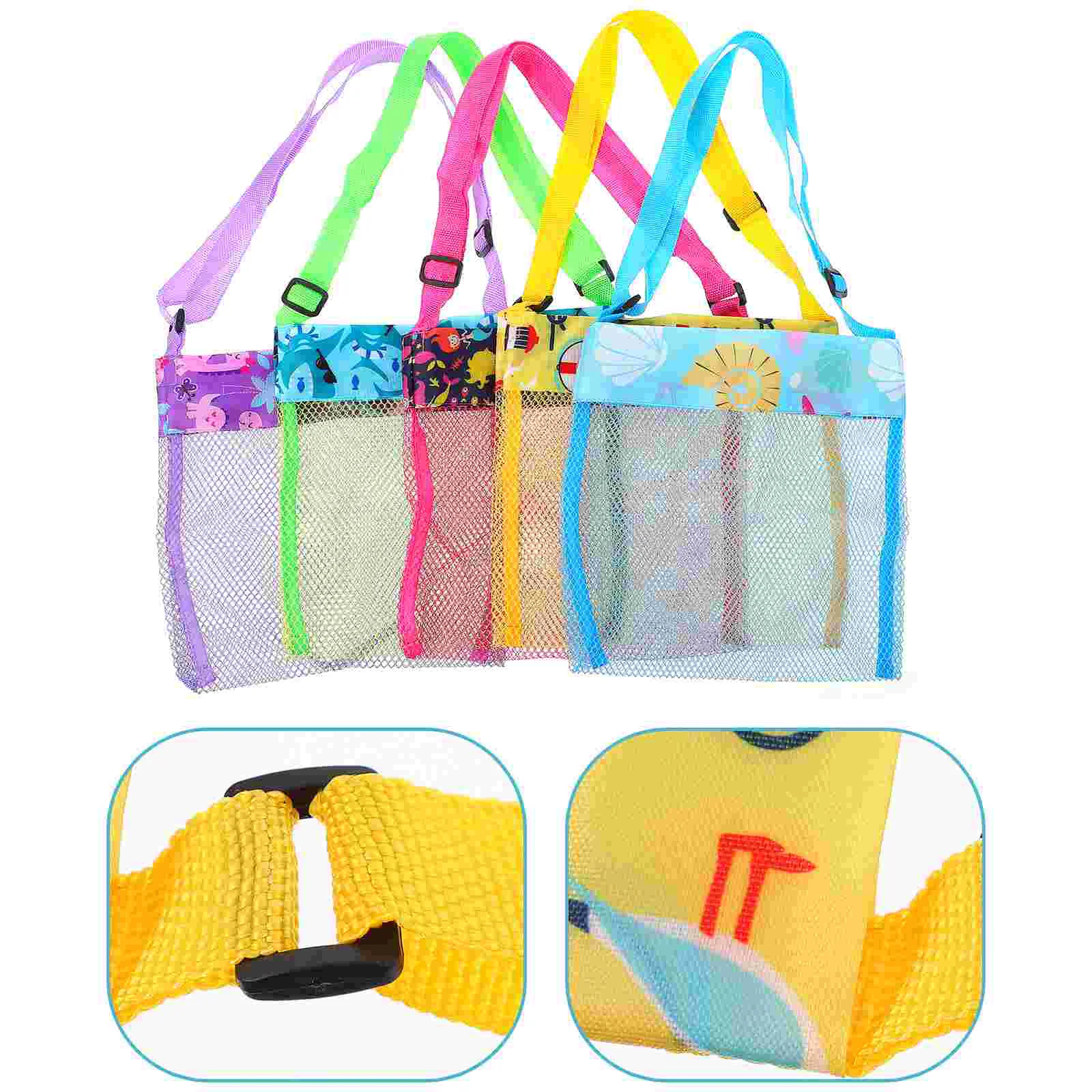 

Travel Accesories 5pcs Travel Bag For Kids Shell Bags Kids Collecting Bag Beach Sand for Boys and