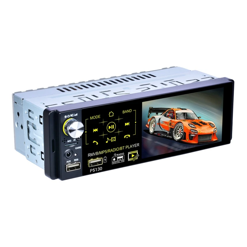 P5130 Автомобильный радиоприемник MP5-плеер 1 Din Авторадио 4 1-дюймовый сенсорный