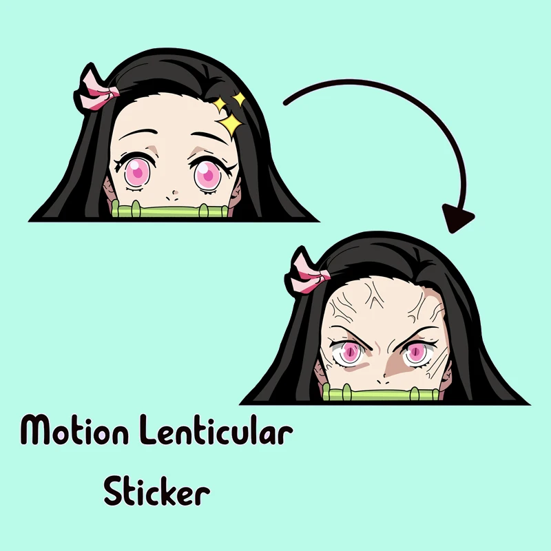 17 дизайнов 3D наклейка на движение рассекающий демонов s Tanjirou Nezuko Agatsuma Zenitsu Inosuke