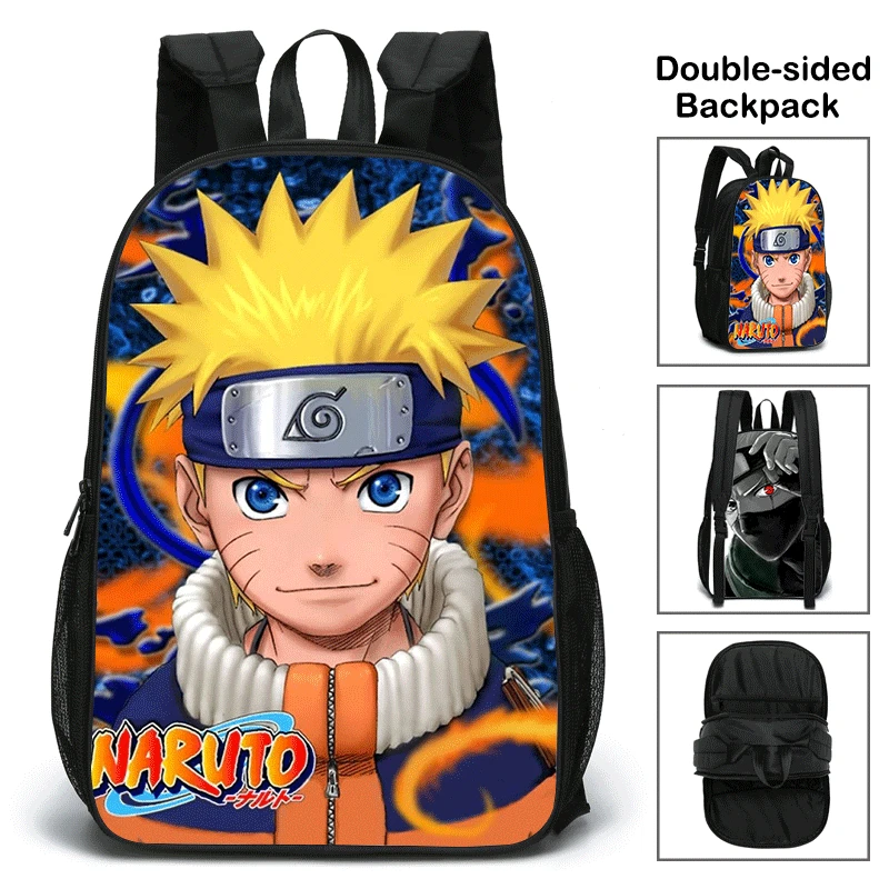 

Naruto Anime 3d Double Sided Printing Backpack School Sasuke Boys Girls Fashion Laptop Large Capacity Schoolbag for Gifts