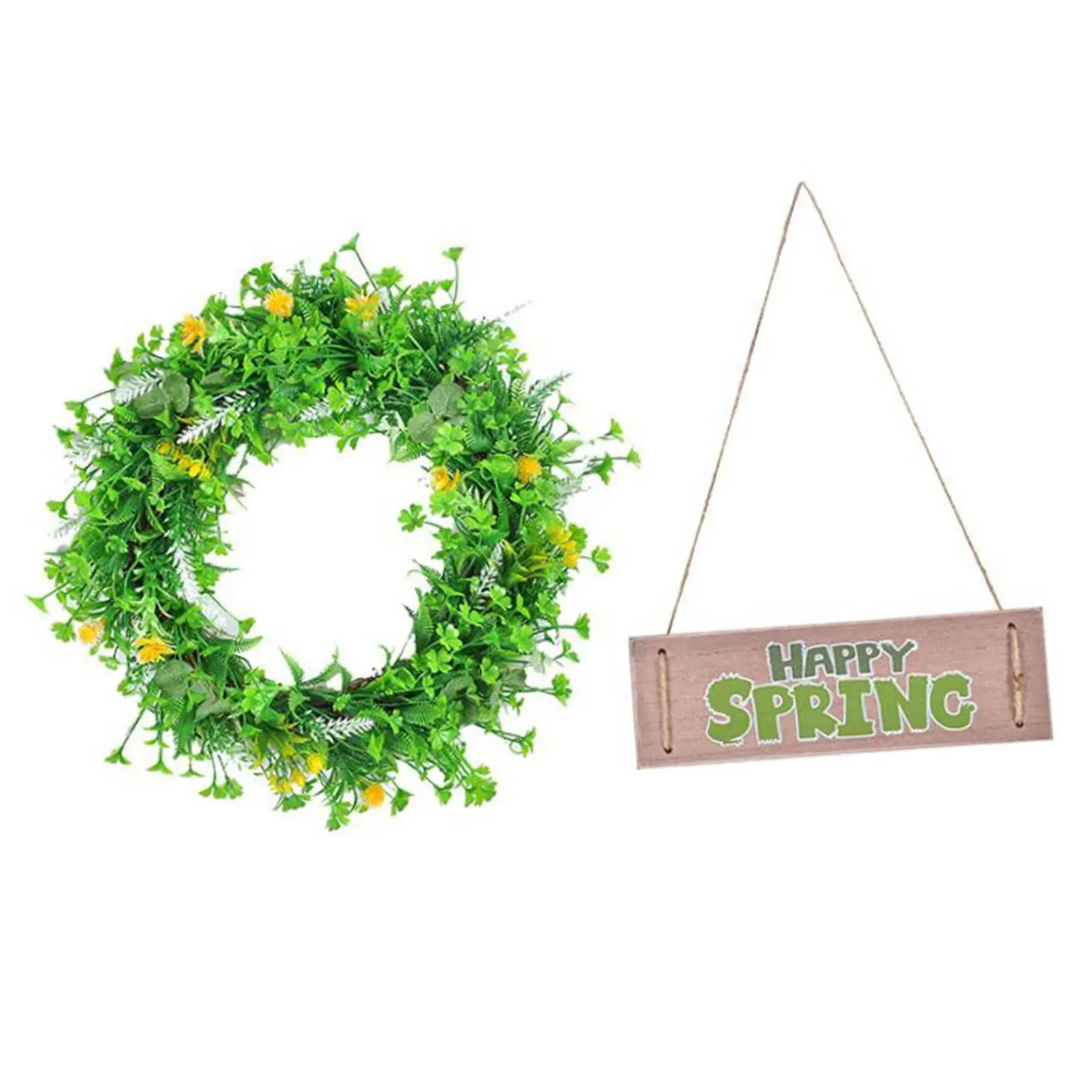 

Пасхальный весенний венок с зеленью, пасторальная вешалка для входной двери, декоративная креативная летняя гирлянда для праздников на годовщину
