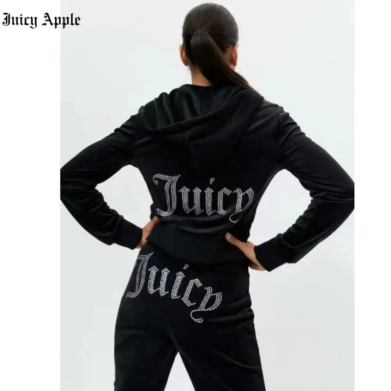 

YICIYA Velvet Sewing Zipper Sweatshirt And Pants Winter Tracksuit Velour Suit Tracksuits Sweatsuit Women's Sport Suit OUTFIT Y2K