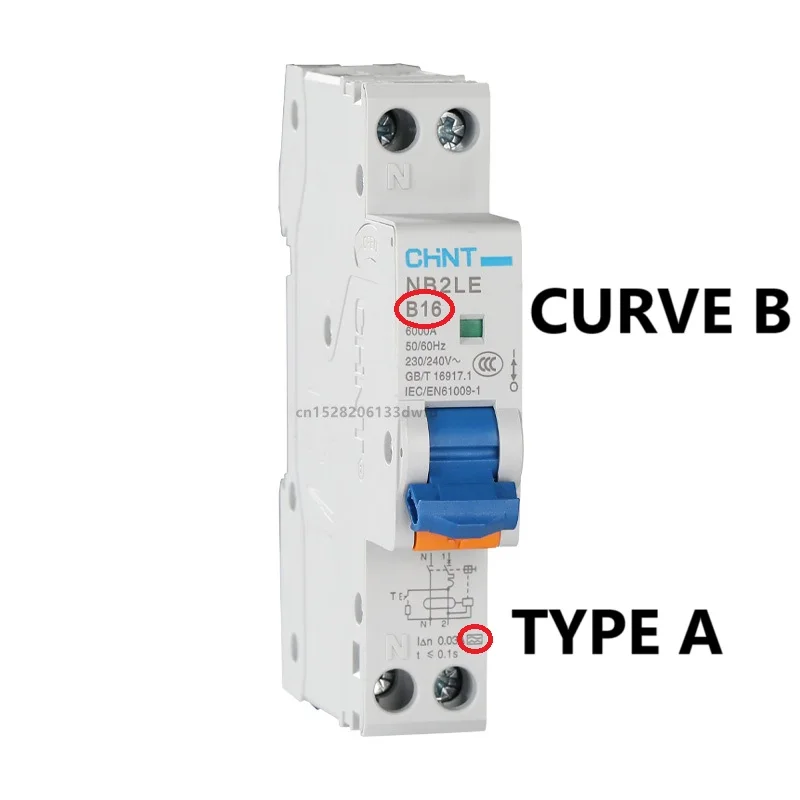 

Автоматический выключатель CHINT NB2LE 30mA 10A 16A 20A
