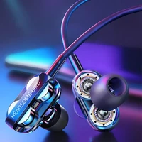 universal 3 5mm wired noise cancelling stereo in ear earphone phone headset with mic for android phone pc music call accessories