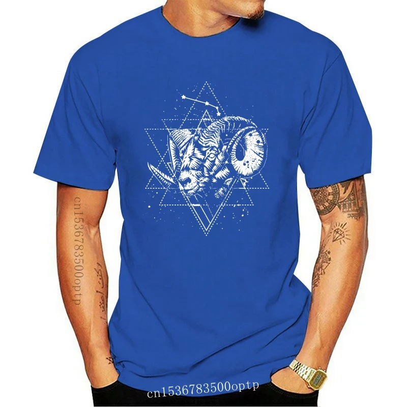 

Футболка мужская летняя со знаком зодиака, Модная стильная рубашка с гороскопом, астрологическим знаком Овен, подарок на день рождения