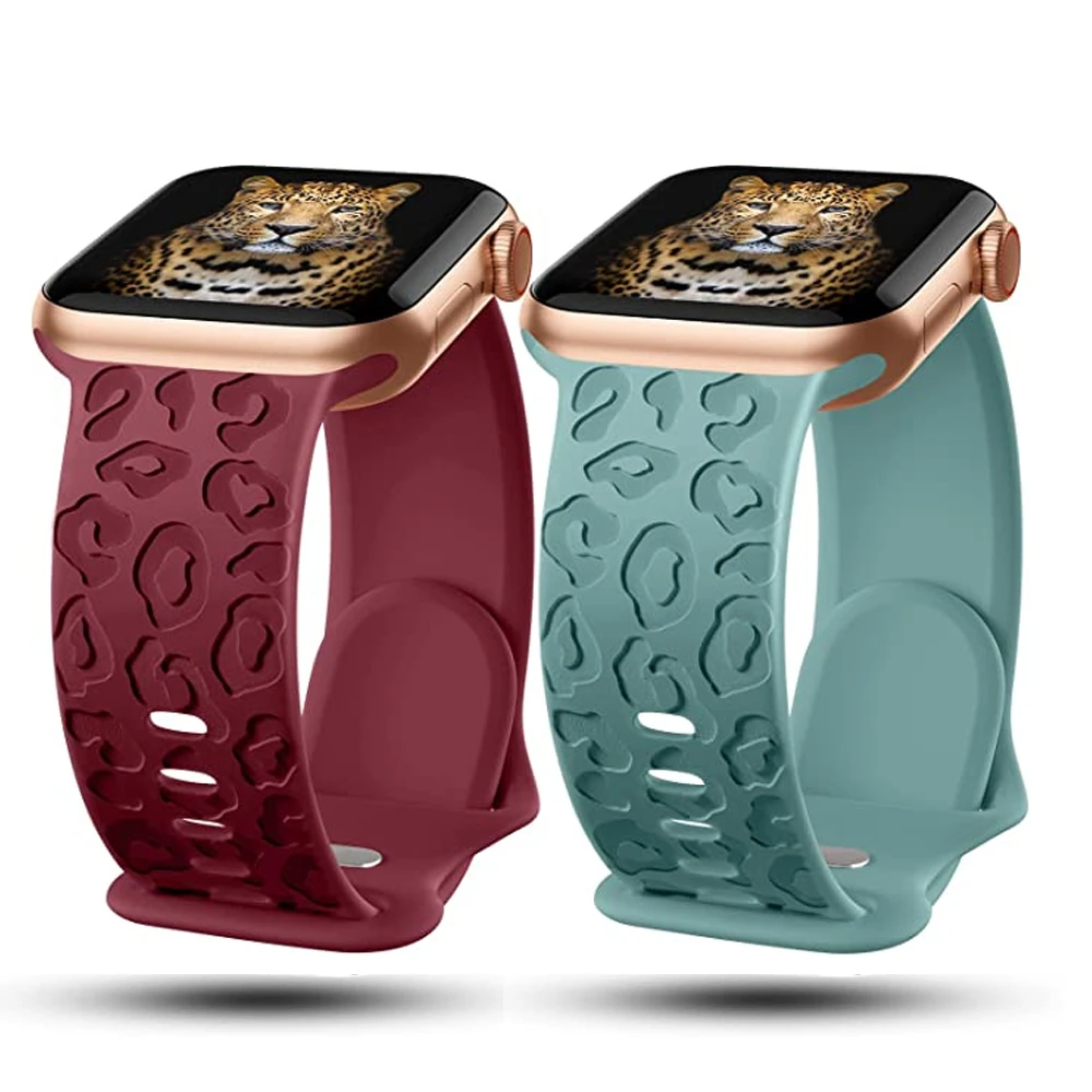 

Strap For Apple Watch Band 44mm 45mm 49mm 41mm 40mm 42mm 38mm 40 mm Engraved correa bracelet iwatch series ultra 9 7 se 3 6 8 5