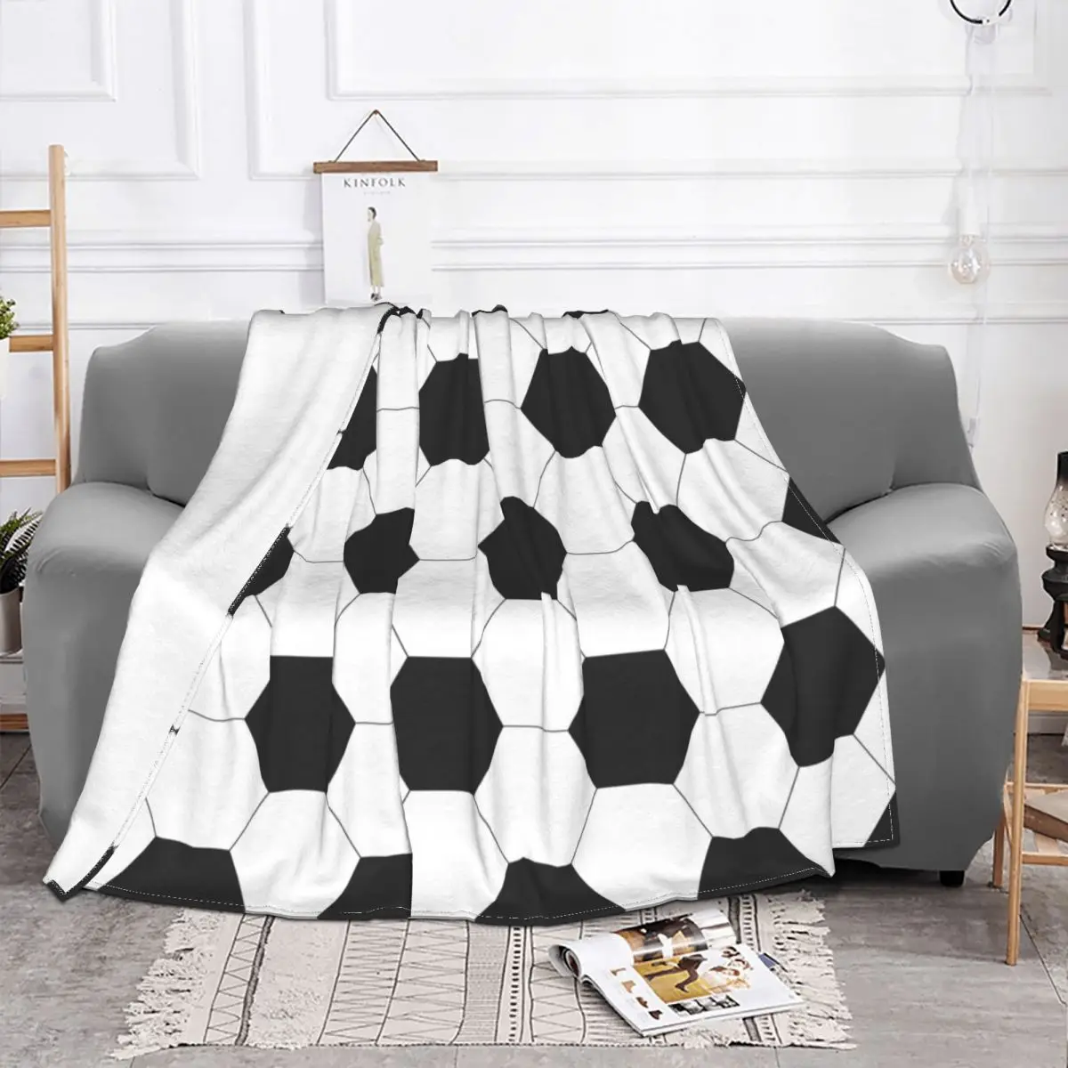 Спортивное фланелевое одеяло с мячиками новинка плед для кровати дивана
