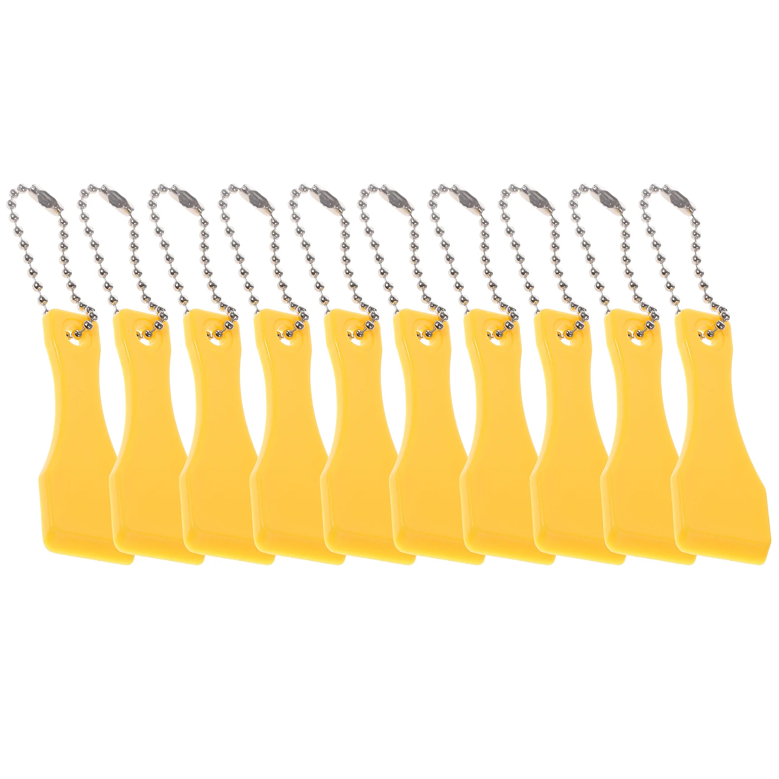 

10 Pcs Plastic Tags Spatula Squeegee Spatula Scraper Lottery Scraper Scratch Tools Cards Scratcher Ticket Key Chain Scraping