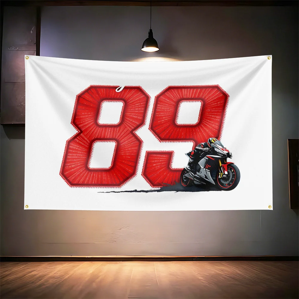Фото Флаг для фанатов Jor-ge Martins Racing, баннер для декора стен гаража для фанатов MotoGP №5