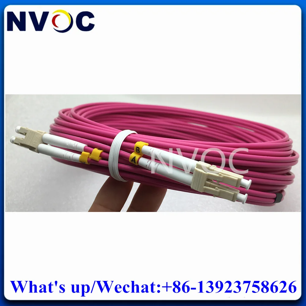 35Meter OM4 DX 3.0mm LSZH Pink Jacket LC-LC/ST Fiber ZipCord Patch Cord 35M LC-SC/FC Multi-Mode OM3 Cable Duplex Jumper |