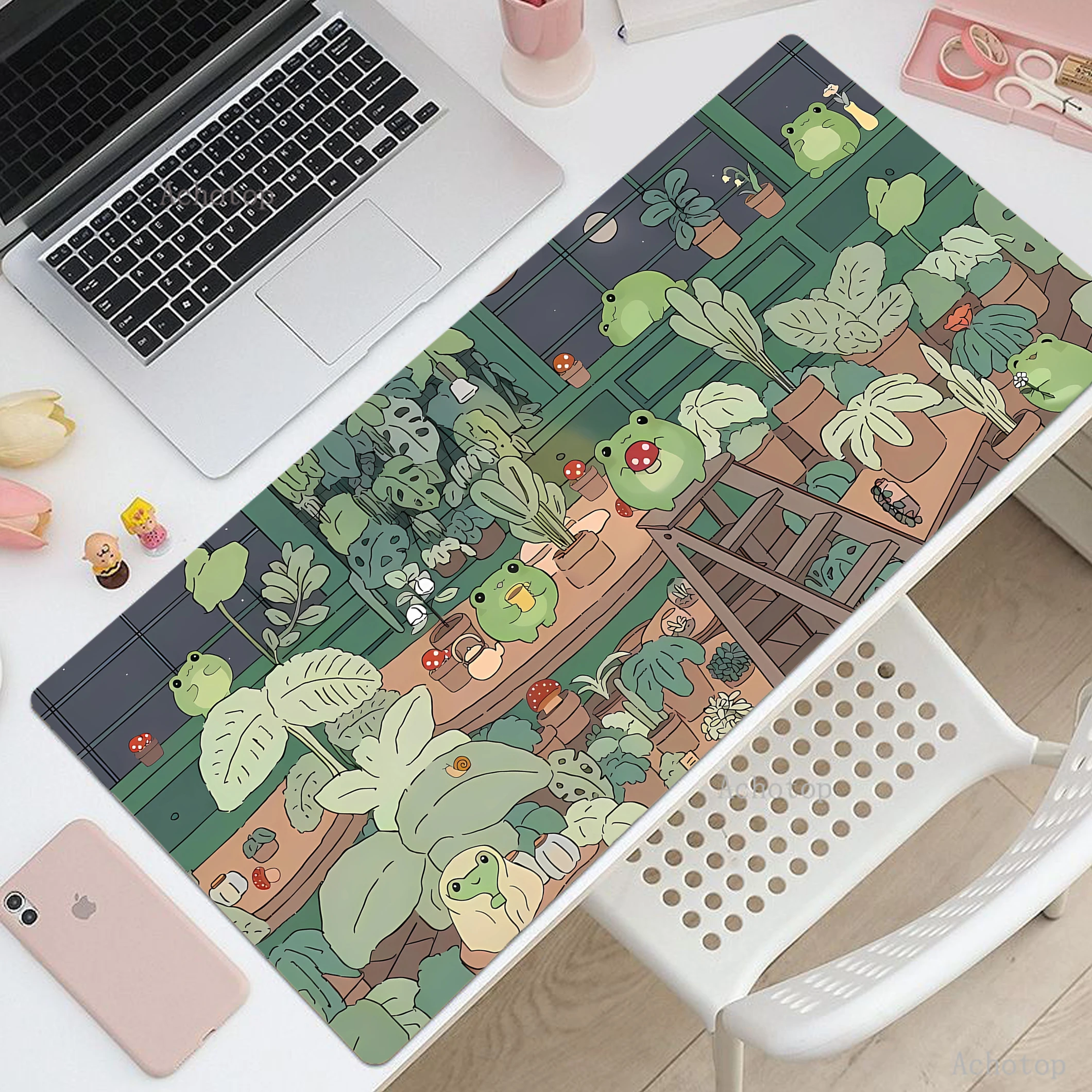 

Green Plant Computer Mouse Pad HD Print Mousepad Large Rubber Mouse Mat 900x400mm Locking Edge Carpet Deskmat XXL Keyboard Pads