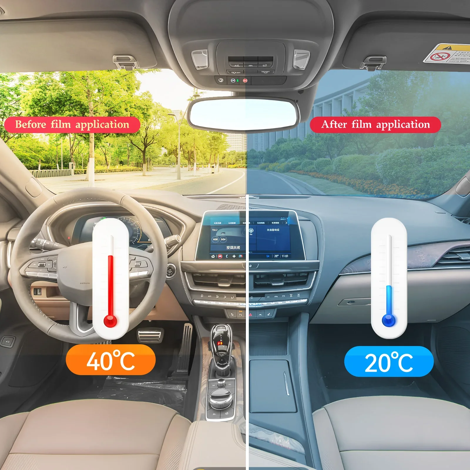 Фото Пленка для тонировки окон Haiy Co, предварительно вырезанная для Honda CRV 2023-2026, автомобильная наклейка, защита от солнца и тепла, двухслойная, антиколотая, блокирует УФ-излучение, обеспечивает конфиденциальность. №2
