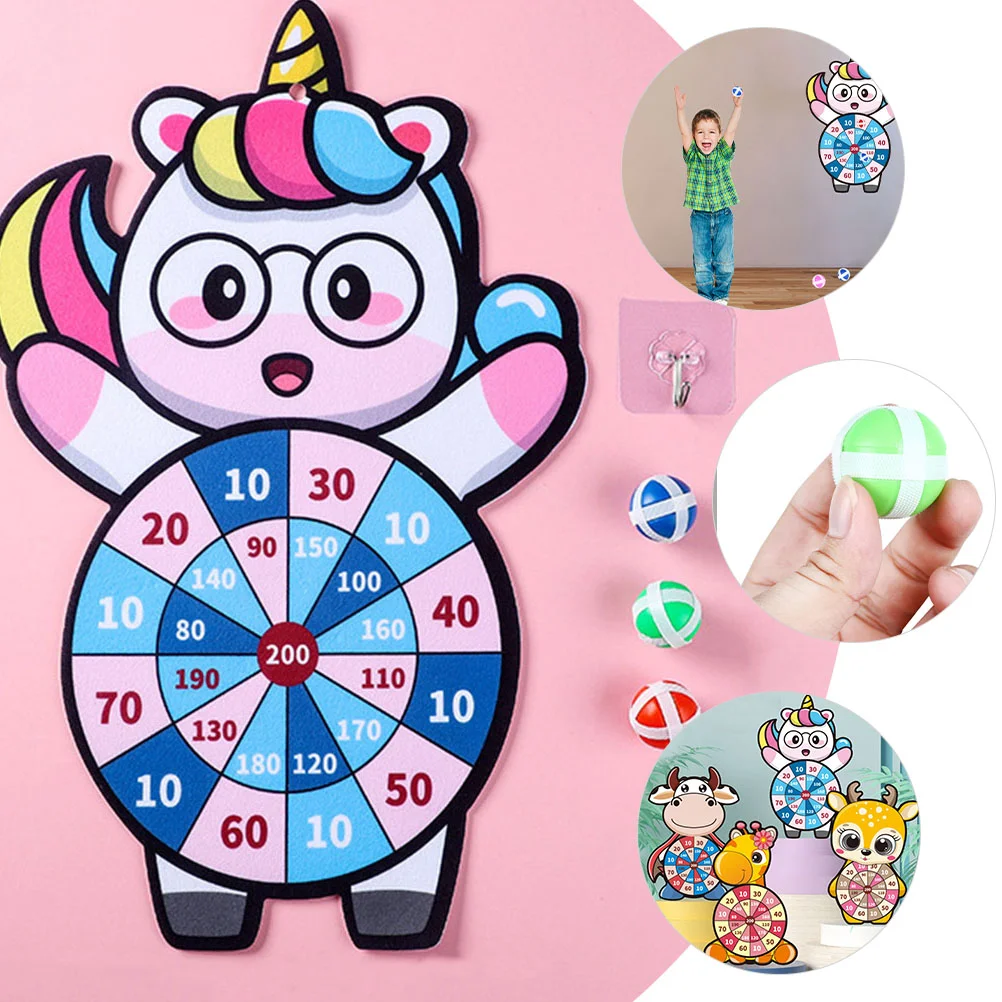 

Sticky Ball Dart Board Kids Toy Checkerboard Throwing Toys Boards Polyester Games Ages 4-8 Dartboards
