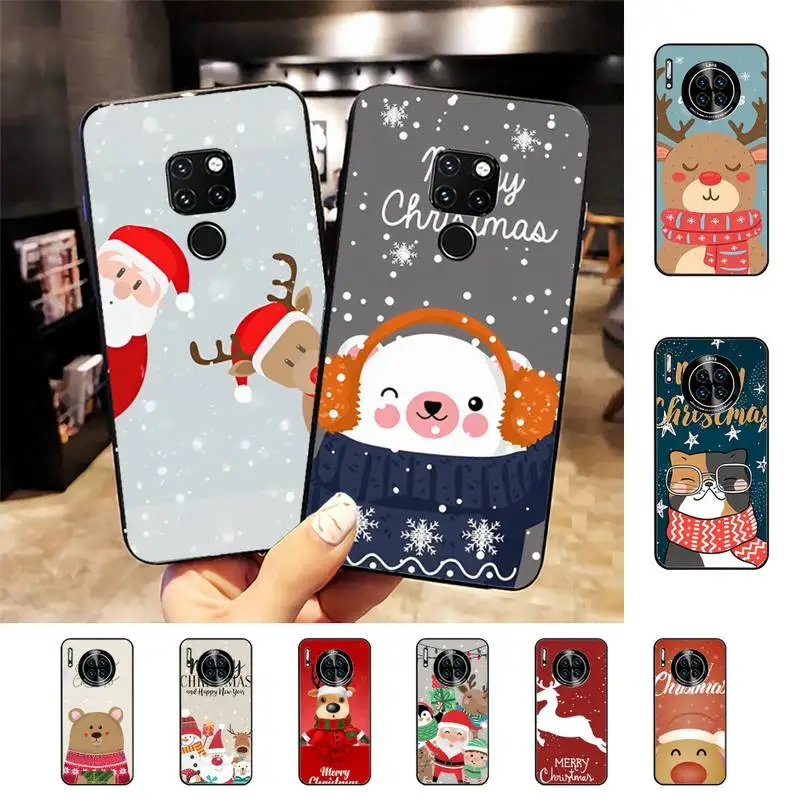 

Merry Christmas Phone Case for Huawei Mate 20 10 9 40 30 lite pro X Nova 2 3i 7se