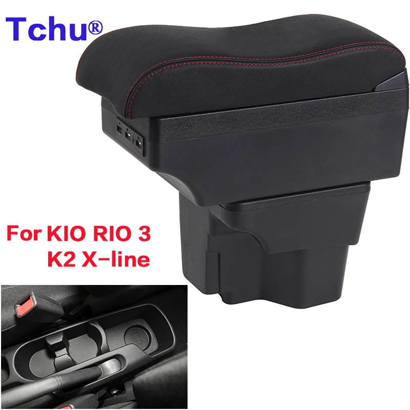 For Kia Rio 3 Armrest Box For Kia K2 X-line Rio3 Car Armrest Box 2011 2012 2013 2014 2015 2016 Accessories Car Interior