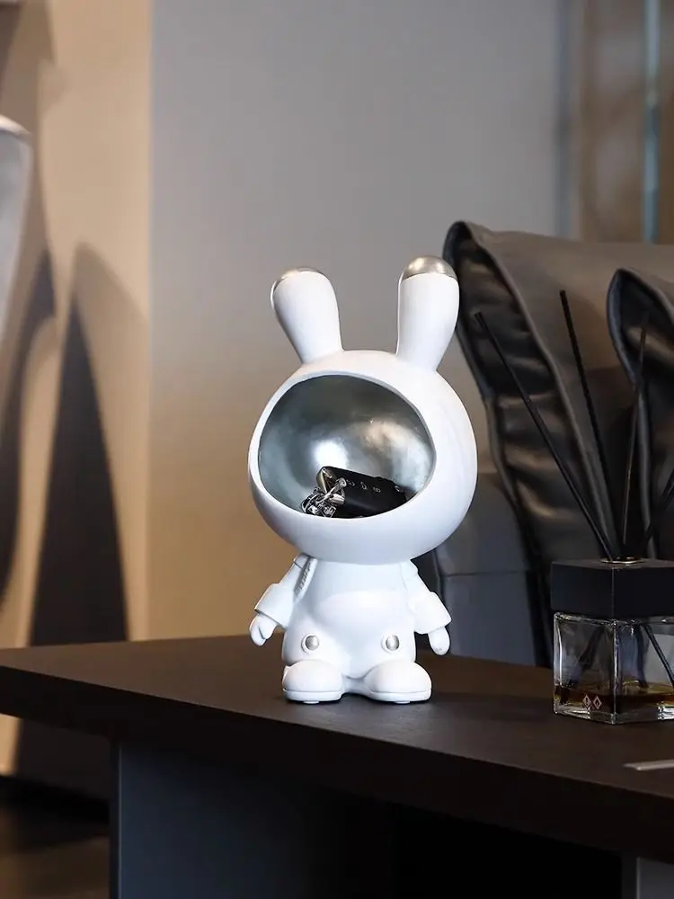 Ins Nordic Space Rabbit Astronaut Поднос для ключей Подарочные украшения Смола Настольные