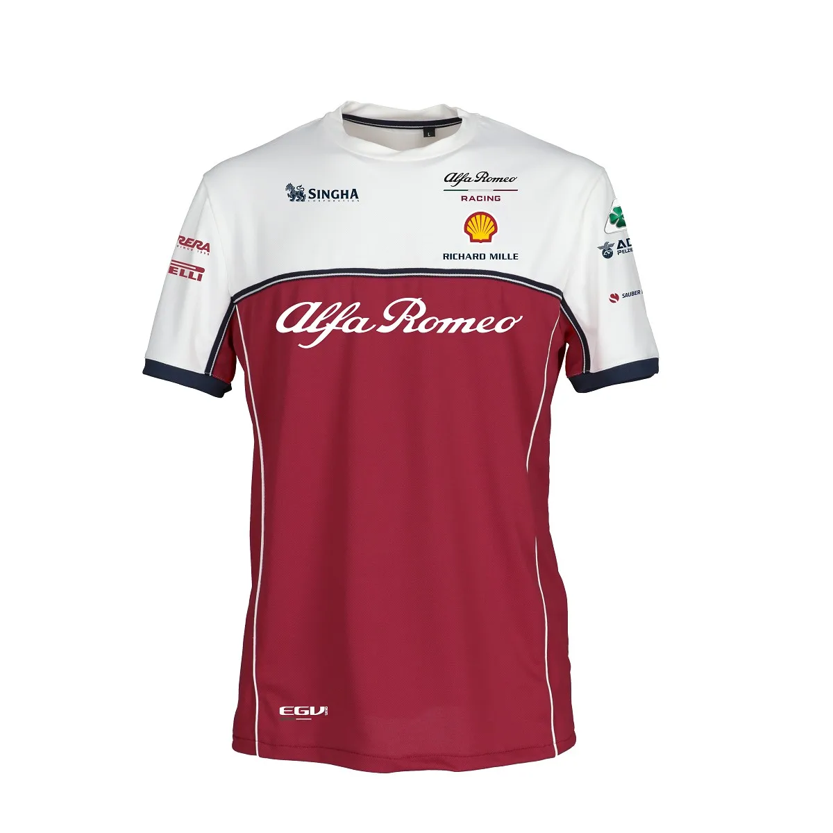 

Футболка мужская с круглым вырезом и принтом для Alfa Romeo F1