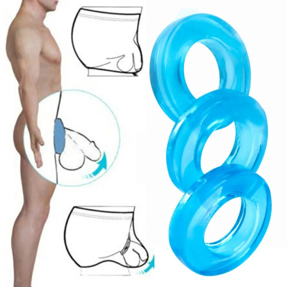

Male Cock Ring Silicone Ejaculation Delay Reusable Enlargement Transparent High Elastic Soft C-Strap Ring Men Lock Sperm Trainer