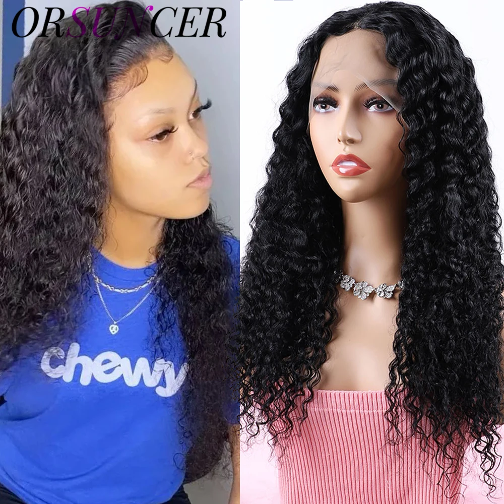 

Свободные парики на глубокой сетке спереди, вьющиеся парики из человеческих волос для женщин, HD передний парик на сетке, Прозрачный T-образн...