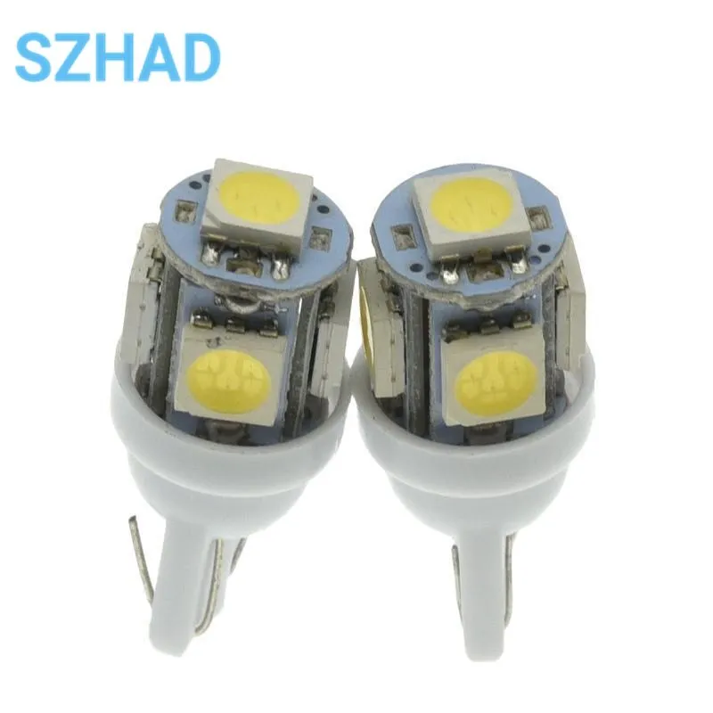 

10 шт., T10 194 168 W5W 6 в 6,3 В 5050 5 SMD, 5 светодиодов