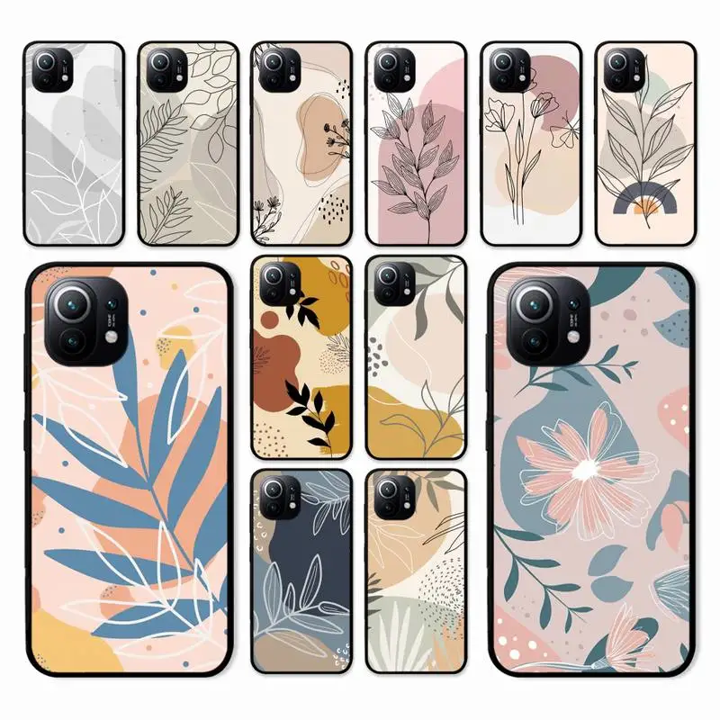 

Abstract Plants Phone Case For Xiaomi Mi Note 10 Pro 8 Lite 9 Se 10T 6X 6 5X 5 F1 Mix 2S Max 2 3 Cover