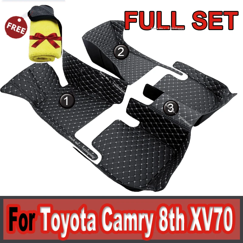 

For Toyota Camry 8th XV70 2023 2022 2021 2020 2019 2018 Car Floor Mats Accessories Carpets Waterproof Covers Automotive Vehicles
