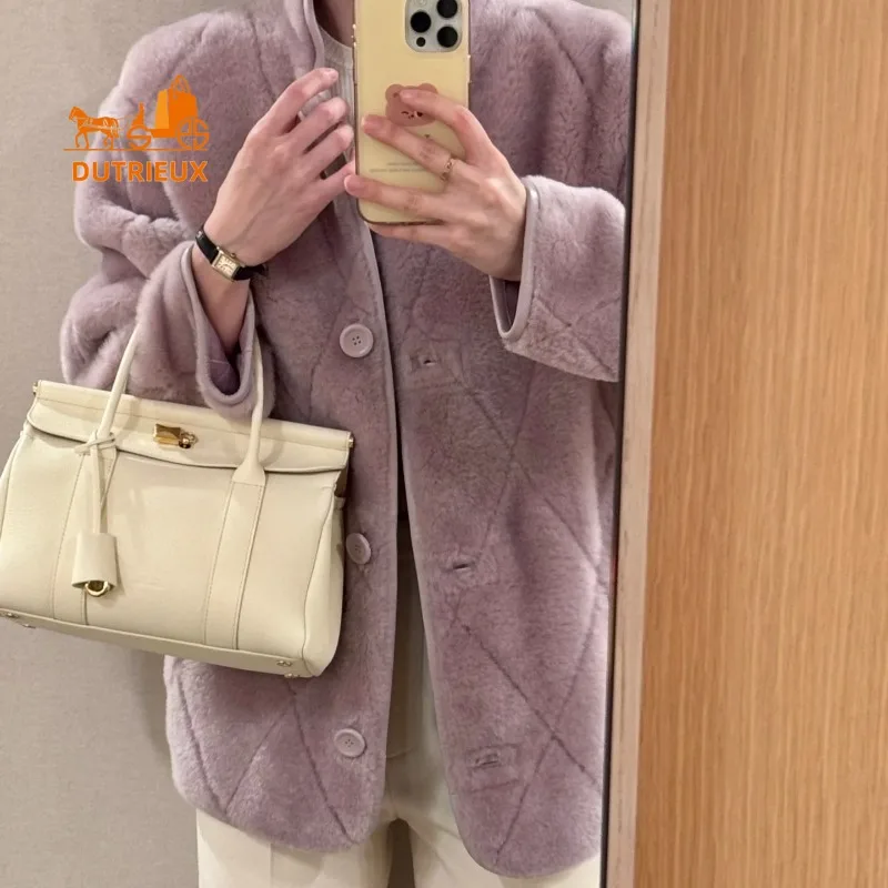 24 новых зимних женских шуба из натурального меха элегантная короткая маленькая с