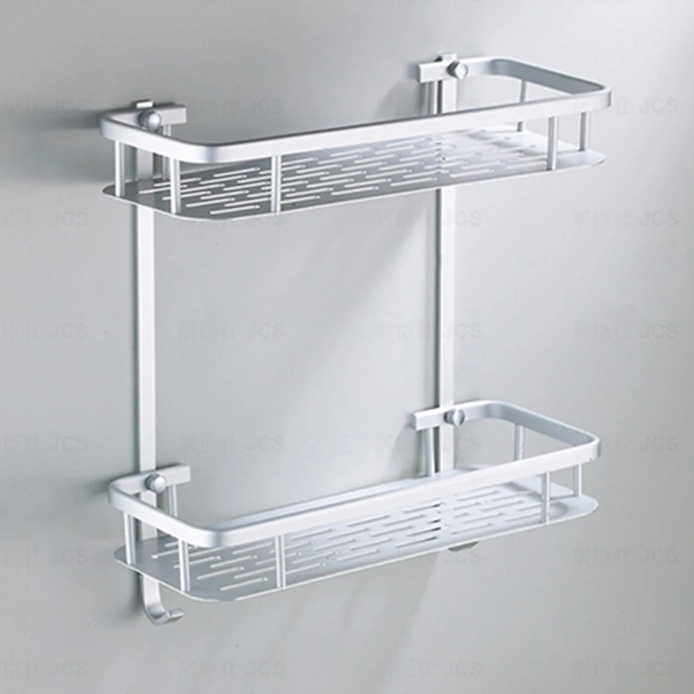 

Space Aluminum Bathroom Shelf Shower Shampoo Soap Cosmetic Shelves Bathroom Accessories Storage Organizer Rack Holder