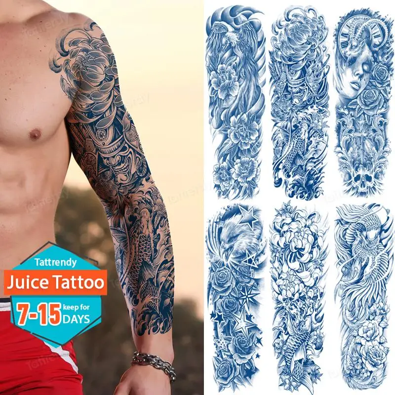 

Водостойкая Временная тату-наклейка Juice Ink для мужчин, женщин и мужчин