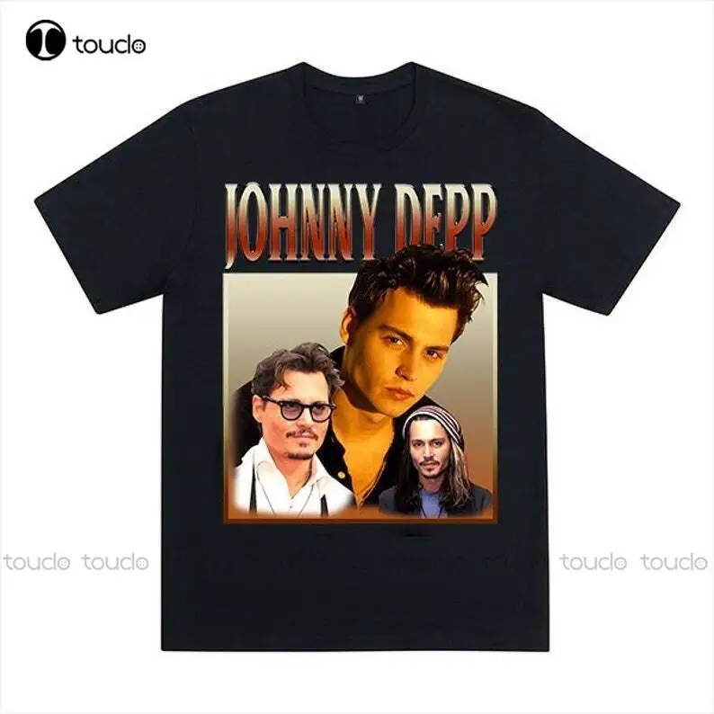 

Johnny Depp Thank You For The Memories Vintage 90S Fan Shirt Black Cotton Tee Oversized Tshirts Short Sleeve Funny Tee Shirts