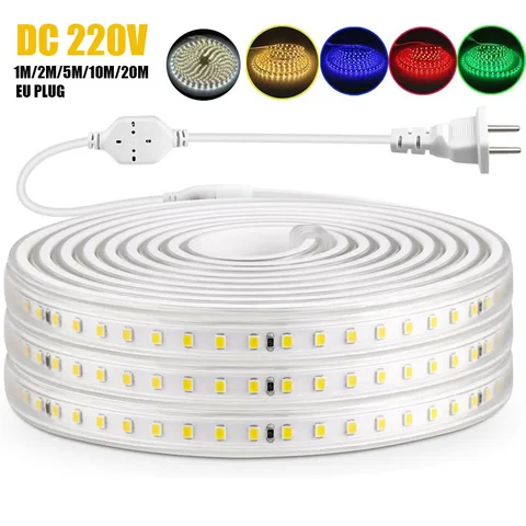 Светодиодная лента LeiiGeeGo SMD5050 220V  теплый/холодный белый, красный, синий, зеленый