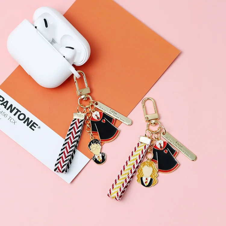 

Harries Potters Keychain Bluetooth Headphones Airpods Protective Case Pendant Package Car Key Lanyard Key Chain Pendant Buckle