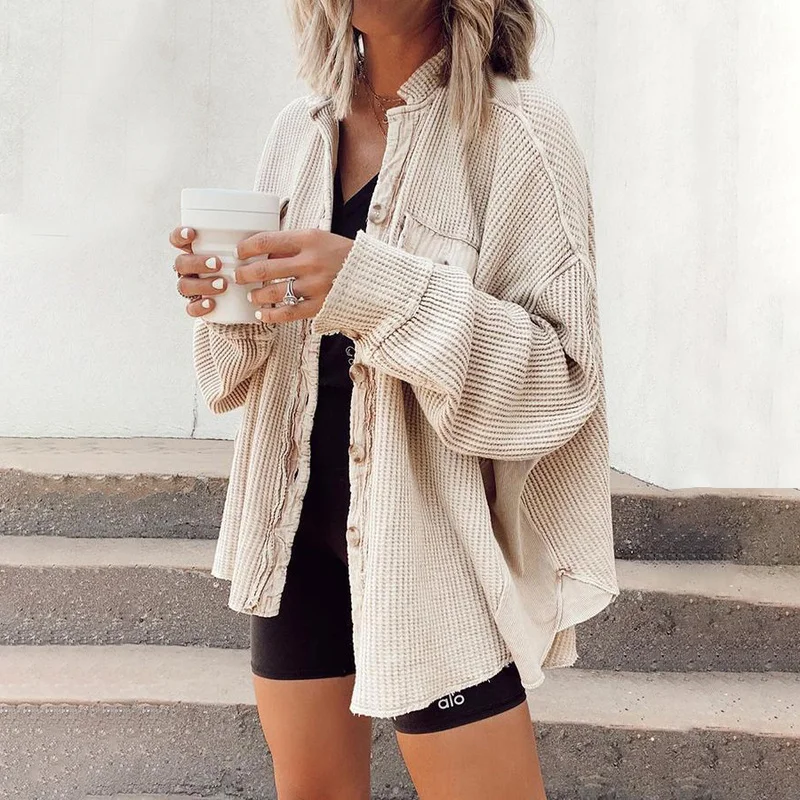 

Женский кардиган, куртки, пальто, осенняя свободная верхняя одежда на пуговицах, уличная одежда, женская повседневная куртка с карманом, нес...