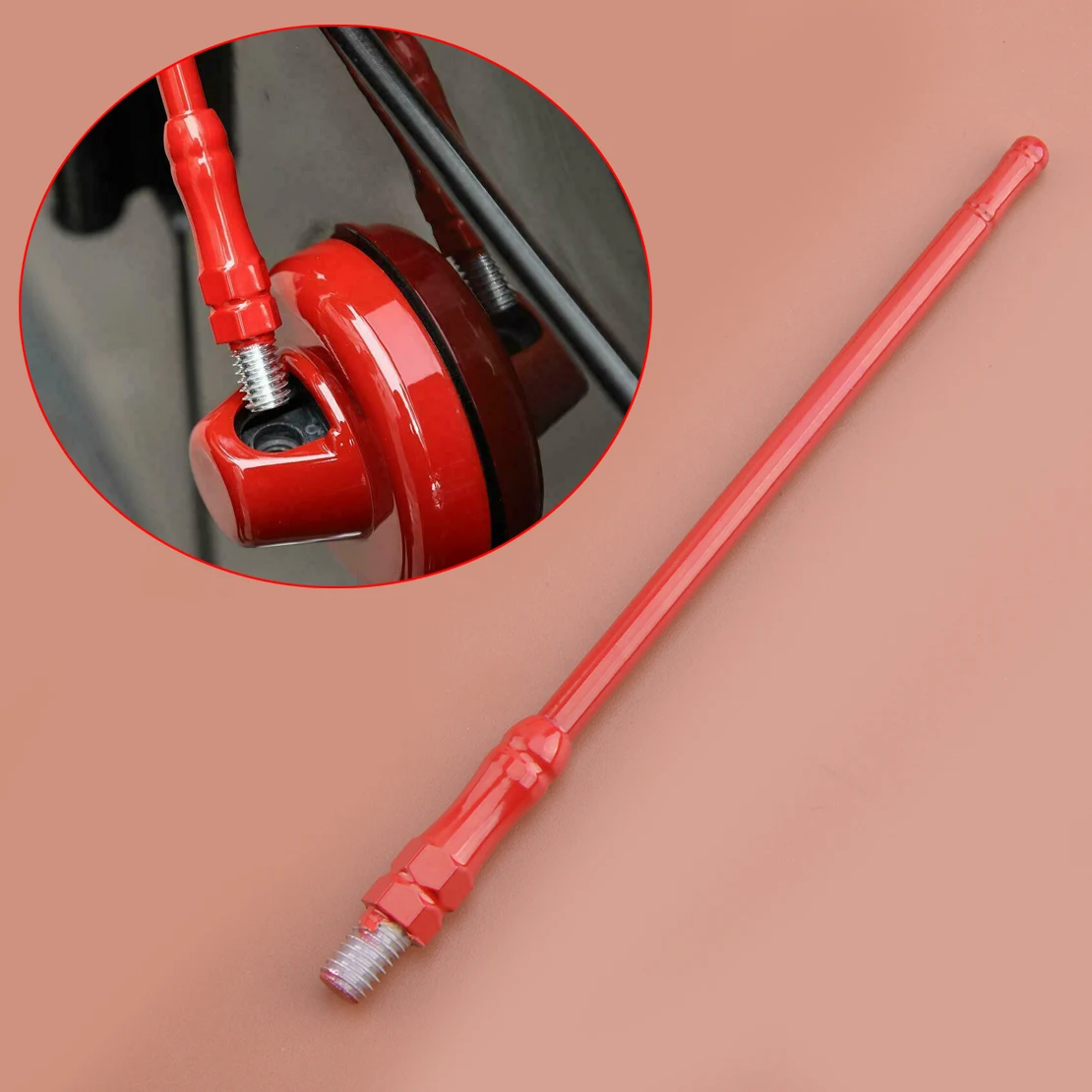 

6.7inches Reflex Antenna Mast Radio FM AM Fit for Jeep Wrangler JK JKU JL JLU 2007-2012 2013 2014 2015 2016 2017 2018 2019 Red