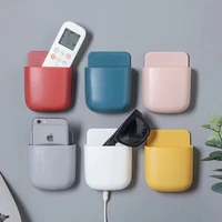 Wall-Mounted Storage Box Remote Control Air Conditioning Remote Control Storage Holder Case Phone Plug Stand Shelf Organizer