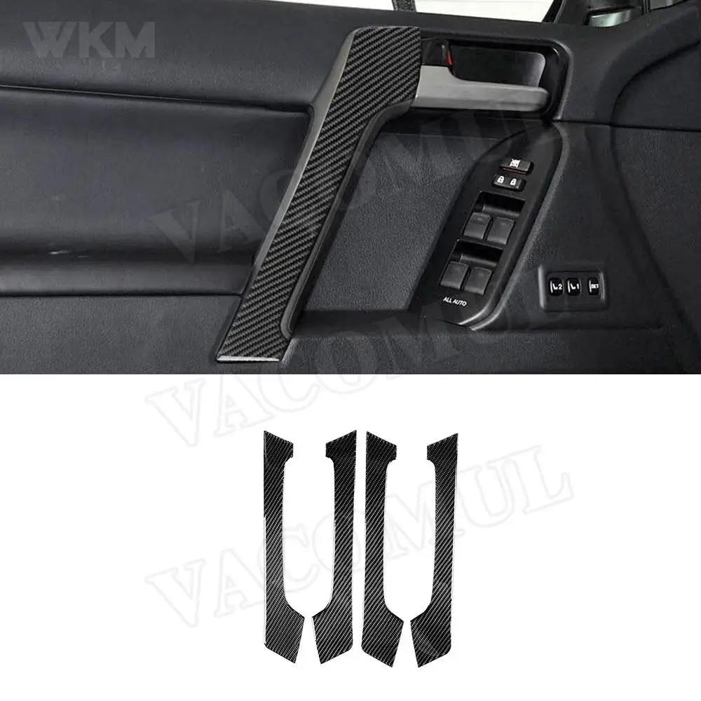 

Carbon Fiber Inner Door Handle Arm Trim Frame Decorative Cover Stickers For Toyota Land Cruiser Prado 2010-2018 Accessories