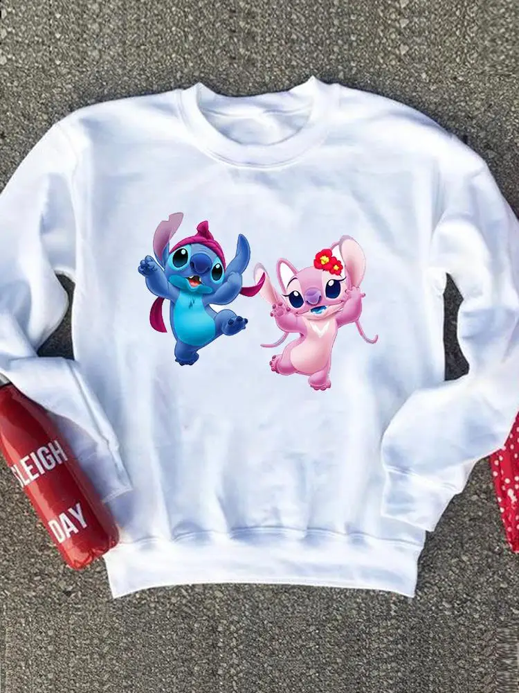 

Fashion Clothing Casual Cute Sweet Lovely Stitch Clothes Pullovers Ladies Female Women Holiday Print Lady Graphic Sweatshirts