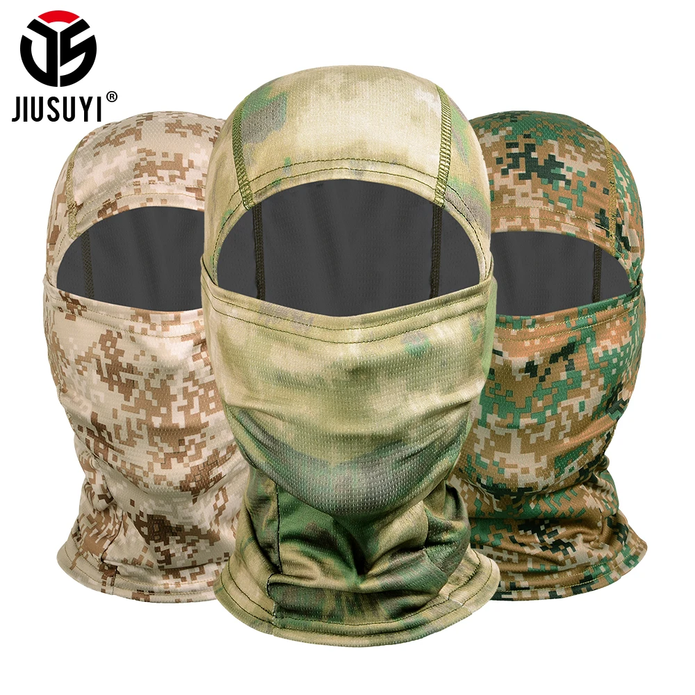 

Camouflage Balaclava Full Face Mask Scarf Tactical Airsoft Hats Military Paintball Neck Cover Hood Caps Helmet Liner Men Women
